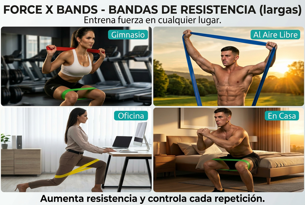 FORCE X BANDS - BANDAS DE RESISTENCIA (largas)